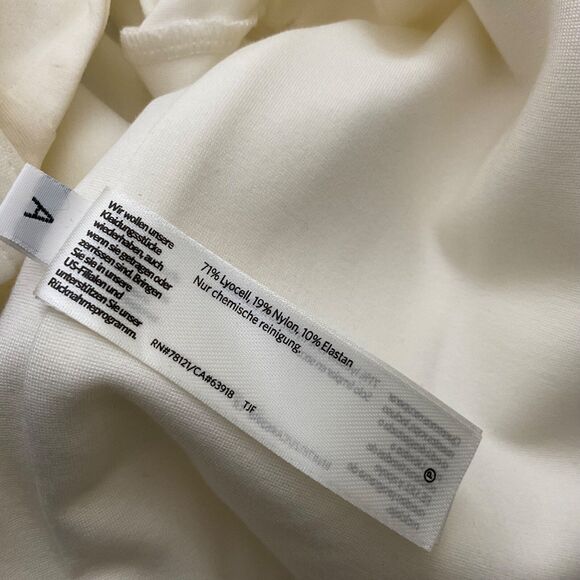 Eileen Fisher asymmetrical zip jacket blazer women’s size M cream career pockets - Picture 6 of 13